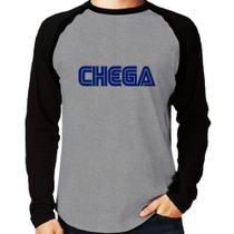 Camiseta Raglan Chega Manga Longa - Foca na Moda Camiseta Raglan Chega Manga Longa - Foca na Moda