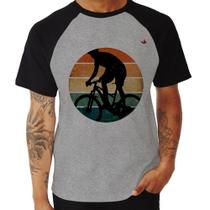 Camiseta Raglan Ciclismo Vintage Sunset - Foca na Moda Camiseta Raglan Ciclismo Vintage Sunset - Foca na Moda