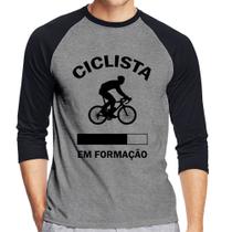 Camiseta Raglan Ciclista em formação Manga 3/4 - Foca na Moda