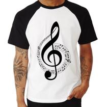 Camiseta Raglan Clave de Sol - Foca na Moda