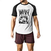 Camiseta Raglan Coelho Negro Dark Rabbit Camiseta Raglan Coelho Negro Dark Rabbit