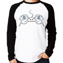 Camiseta Raglan Controle Seios Manga Longa - Foca na Moda