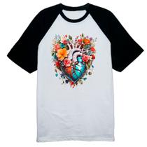 Camiseta Raglan Coracao da natureza