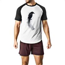 Camiseta Raglan Corvo lenda indigena Camiseta Raglan Corvo lenda indigena