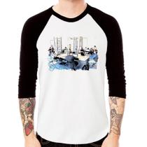 Camiseta Raglan Coworking Manga 3/4 - Foca na Moda