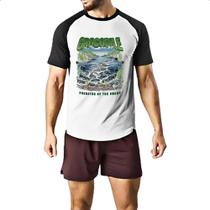Camiseta Raglan Crocodilo do pantano Camiseta Raglan Crocodilo do pantano