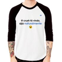 Camiseta Raglan @ crush tá vindo, aja naturalmente Manga 3/4 - Foca na Moda Camiseta Raglan @ crush tá vindo, aja naturalmente Manga 3/4 - Foca na Moda