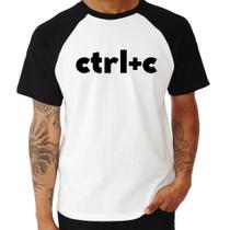 Camiseta Raglan Ctrl+C - Foca na Moda
