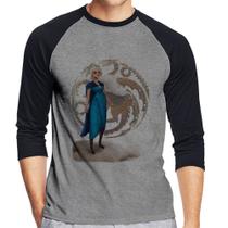 Camiseta Raglan Daenerys Targaryen Art Manga 3/4 - Foca na Moda