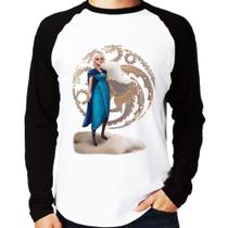 Camiseta Raglan Daenerys Targaryen Art Manga Longa - Foca na Moda