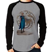 Camiseta Raglan Daenerys Targaryen Art Manga Longa - Foca na Moda