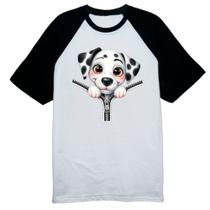 Camiseta Raglan Dalmata no Ziper Camiseta Raglan Dalmata no Ziper