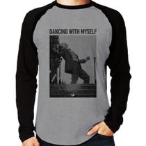 Camiseta Raglan Dancing with myself Manga Longa - Foca na Moda
