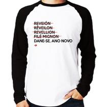 Camiseta Raglan Dane-se, ano novo Manga Longa - Foca na Moda Camiseta Raglan Dane-se, ano novo Manga Longa - Foca na Moda
