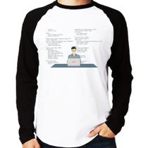 Camiseta Raglan Desenvolvedor Front-end CSS Manga Longa - Foca na Moda Camiseta Raglan Desenvolvedor Front-end CSS Manga Longa - Foca na Moda