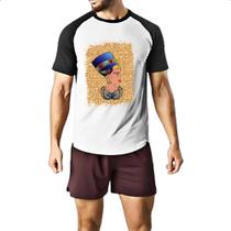 Camiseta Raglan Deusa Nefertiti Ilustracao Camiseta Raglan Deusa Nefertiti Ilustracao