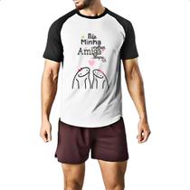 Camiseta Raglan Dia das maes Flork minha melhor amiga