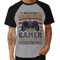 Camiseta Raglan Do Not Disturb This Gamer - Foca na Moda