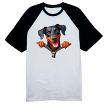 Camiseta Raglan Dobermann no Ziper