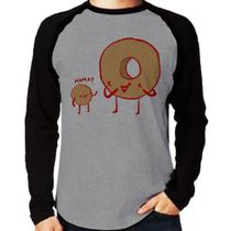 Camiseta Raglan Donuts Manga Longa - Foca na Moda