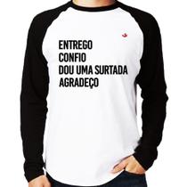 Camiseta Raglan Dou uma surtada Manga Longa - Foca na Moda