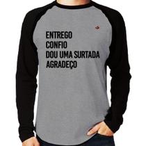 Camiseta Raglan Dou uma surtada Manga Longa - Foca na Moda