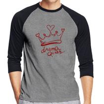 Camiseta Raglan Drama Queen Manga 3/4 - Foca na Moda