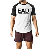 Camiseta Raglan EAD - Eu amo dormir