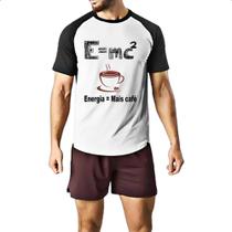 Camiseta Raglan EMC2 Energia e mais cafe