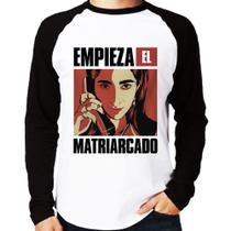 Camiseta Raglan Empieza el matriarcado Manga Longa - Foca na Moda Camiseta Raglan Empieza el matriarcado Manga Longa - Foca na Moda