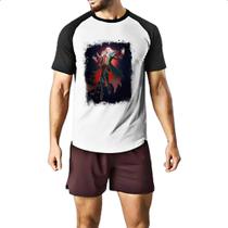 Camiseta Raglan Empires and Puzzles Heroi Alucard Camiseta Raglan Empires and Puzzles Heroi Alucard