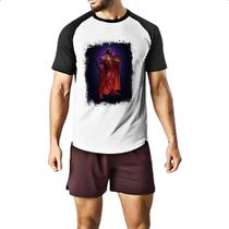 Camiseta Raglan Empires and Puzzles Heroi Senhor das Trevas