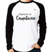 Camiseta Raglan Engenharia da Computação Manga Longa - Foca na Moda