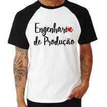 Camiseta Raglan Engenharia de Produção - Foca na Moda