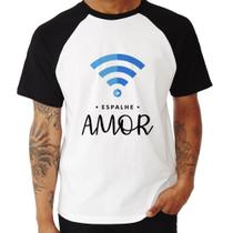 Camiseta Raglan Espalhe amor - Foca na Moda Camiseta Raglan Espalhe amor - Foca na Moda