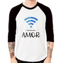 Camiseta Raglan Espalhe amor Manga 3/4 - Foca na Moda Camiseta Raglan Espalhe amor Manga 3/4 - Foca na Moda