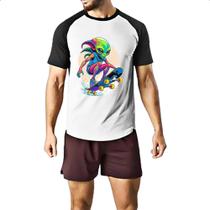 Camiseta Raglan ET andando de skate Camiseta Raglan ET andando de skate
