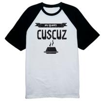 Camiseta Raglan Eu quero cuscuz Camiseta Raglan Eu quero cuscuz