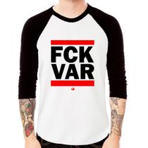 Camiseta Raglan F*CK VAR Manga 3/4 - Foca na Moda Camiseta Raglan F*CK VAR Manga 3/4 - Foca na Moda
