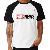 Camiseta Raglan Fake News - Foca na Moda