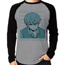 Camiseta Raglan Fall Down Seven Times, Stand Up Eight Manga Longa - Foca na Moda