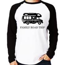 Camiseta Raglan Family Road Trip Motorhome Manga Longa - Foca na Moda Camiseta Raglan Family Road Trip Motorhome Manga Longa - Foca na Moda