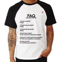 Camiseta Raglan FAQ Dia de Prova - Foca na Moda Camiseta Raglan FAQ Dia de Prova - Foca na Moda