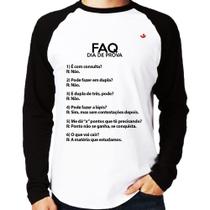 Camiseta Raglan FAQ Dia de Prova Manga Longa - Foca na Moda Camiseta Raglan FAQ Dia de Prova Manga Longa - Foca na Moda