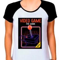 Camiseta Raglan Feminina Branca Atari Jogos Games 03