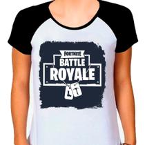 Camiseta Raglan Feminina Branca Fortnite 01