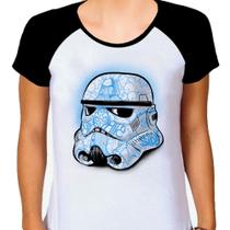 Camiseta Raglan Feminina Branca Star Wars 02