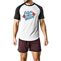 Camiseta Raglan Fique no Shape Camiseta Raglan Fique no Shape