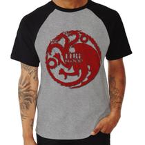Camiseta Raglan Fire and Blood Targaryen - Foca na Moda