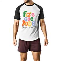 Camiseta Raglan Fiz o que pude e pude pouco